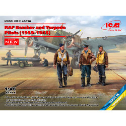 ICM 48090 RAF Bomber & Torpedo Pilots 1939-45 Ideal for Beaufort 1:48 Model Kit