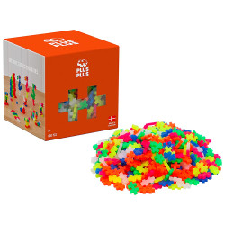 Plus-Plus Neon Colour Mix 600pcs Age 5+ Open-Play Pack Building Block Toy 3311