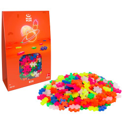 Plus-Plus Neon Colour Mix 300pcs Age 5+ Open-Play Pack Building Block Toy 3351