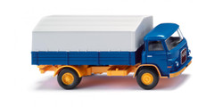 Wiking MAN 415 Flatbed Truck Blue/Melon Yellow 1960-67 WK041102 HO Gauge
