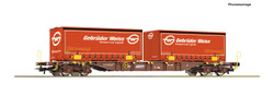 Roco OBB Sgnss Flat Wagon w/Gebruder Weiss Containers VI RC77344 HO Gauge