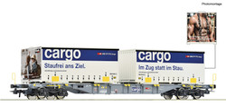 Roco SBB Sgnss Flat Wagon w/SBB Cargo Containers VI RC6600028 HO Gauge