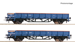 Roco VolkerRail Low Sided Wagon Set (2) VI RC6600046 HO Gauge