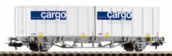 Piko Hobby SBB Cargo Flat Wagon w/2 x 20' Container Load V PK58732 HO Gauge