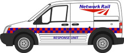 Oxford Diecast Ford Transit Connect Network Rail ODNFTC002 N Gauge