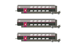 Jouef SNCF TGV Duplex Carmillon Coach Pack (3) VI HJ3017 HO Gauge
