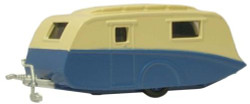 Oxford Diecast Caravan Blue/Cream ODNCV002 N Gauge
