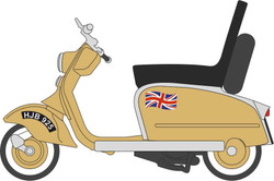 Oxford Diecast Scooter Gold OD76SC004 OO Gauge
