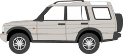 Oxford Diecast Land Rover Discovery 2 White Gold OD76LRD2002 OO Gauge