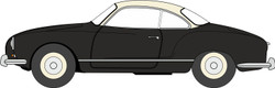 Oxford Diecast Volkswagen Karmann Ghia Black/Lotus White OD76KG002 OO Gauge