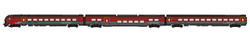 Jagerndorfer OBB Railjet Coach Set (3) VI JC72300 HO Gauge