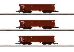 Marklin DB Tams886 Gondola w/Retractable Roof Wagon Set (3) IV MN86682 1:220