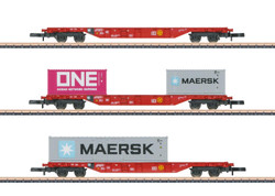 Marklin DBAG KLV Sgns691 Bogie Flat Wagon w/Containers Set (3) VI MN82640 1:220