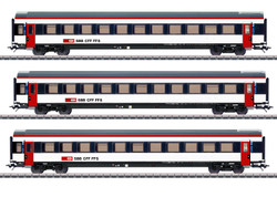 Marklin SBB Mark IV B 2nd Class Express Coach Set (3) VI MN42153 HO Gauge