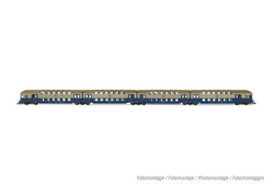 Arnold DR Bi-Level Coach Set Blue/Grey (4) IV HIN9521 TT Gauge