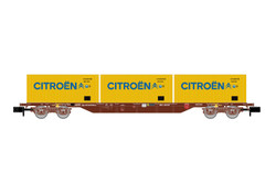 Arnold RENFE MMC3 Flat Wagon w/3x20' Citroen Containers IV HIN6652 N Gauge