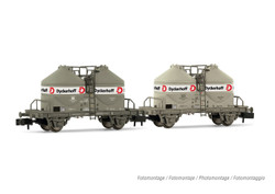 Arnold DB Ucs 4 Axle Silo Wagon Dyckerhoff Grey Set (2) IV HIN6639 N Gauge