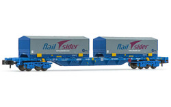 Arnold RENFE MMC Flat Wagon w/2x22' Cadfer/Railsidr Containers VI HIN6592 N Gauge