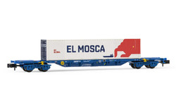 Arnold COMSA Flat Wagon w/45' El Mosca Container VI HIN6594 N Gauge