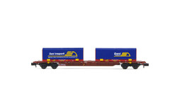 Arnold FS Sgnss Flat Wagon w/2x22' Dani Transporti Containers VI HIN6586 N Gauge
