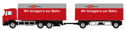 miNis MAN F90 3 Axle Double Trailer Rail Cargo Austria LKLC4608 N Gauge