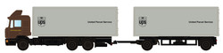 miNis MAN F90 3 Axle Double Trailer UPS LKLC4602 N Gauge