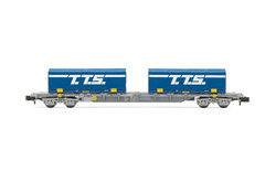 Arnold SNCF Bogie Flat Wagon w/2x22' TTS Container Load V HIN6582 N Gauge
