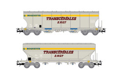 Jouef SNCF Grain Wagon Set Transcereales Grey/Yellow (2) IV HJ6269 HO Gauge