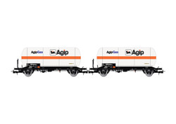 Rivarossi FS 2 Axle Gas Tank Wagon Agipgas Set (2) IV HR6620 HO Gauge