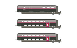 Jouef SNCF TGV Duplex Carmillon Coach Pack (3) VI HJ3016 HO Gauge