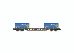 Rivarossi FS Sgnss Container Wagon w/2x20' Nizzi Container Load VI HR6615 HO Gauge