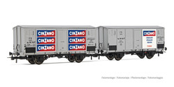 Rivarossi FS Hgb Refrigerated Wagon Set Cinzano Silver Set (2) III HR6606 HO Gauge