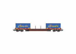 Rivarossi FS Rgs Bogie Stake Wagon w/2x20' Coil Container Load V HR6555 HO Gauge