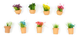 GAUGEMASTER Flowers in Pots Set B 9pcs (GM107) GM1644 OO Gauge