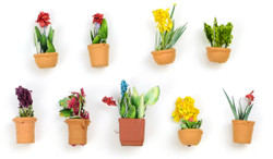 GAUGEMASTER Flowers in Pots Set A 9pcs (GM106) GM1643 OO Gauge