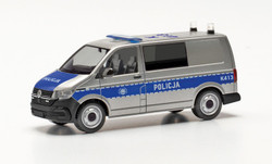 Herpa Volkswagen T6.1 Bus Policija Polen HA097109 HO Gauge