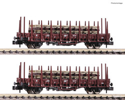 Fleischmann DR Rm Stake Wagon w/Track Load Set (2) IV FM825805 N Gauge