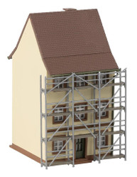 Faller Old Town Three Storey House with Scaffolding Kit III FA232175 N Gauge