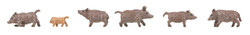 Faller Wild Boars (6) Figure Set FA155909 N Gauge