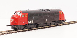 Heljan DSB Nohab MY 1135 Diesel Locomotive Black/Red IV (~AC-Sound) HN10044524 HO Gauge