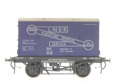 Dapol Conflat GWR 39330 & Container LNER Removals BK818 Weatherd DA7F-037-011W O Gauge