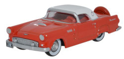 Oxford Diecast Ford Thunderbird 1956 Fiesta Red/Colonial White OD87TH56004 HO Gauge