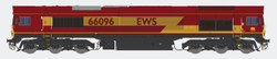 Dapol Class 66 096 EWS Red/Gold (DCC-Sound) DA2D-066-002S N Gauge