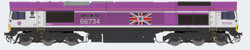 Dapol Class 66 734 'Platinum Jubilee' GBRf Pink (DCC-Sound) DA2D-066-006S N Gauge