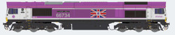 Dapol Class 66 734 'Platinum Jubilee' GBRf Pink (DCC-Fitted) DA2D-066-006D N Gauge