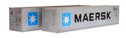 Dapol 40ft Container Pack (2) Maersk/MRKU Weathered DA4F-028-109 OO Gauge
