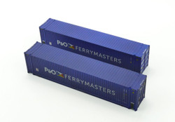 Dapol 45ft Hi-Cube Container Pack (2) P & O Ferries Weathered DA4F-028-016 OO Gauge