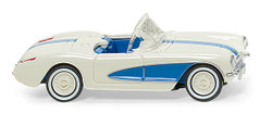 Wiking Chevrolet Corvette Pearl White/Sky Blue 1953-56 WK081905 HO Gauge