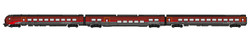 Jagerndorfer OBB Railjet Coach Set (3) VI (DCC-Sound) JC72302 HO Gauge