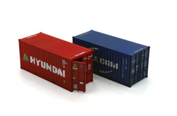 Dapol 20ft Container Pack (2) CMA/Hyundai Weathered DA4F-028-058 OO Gauge
